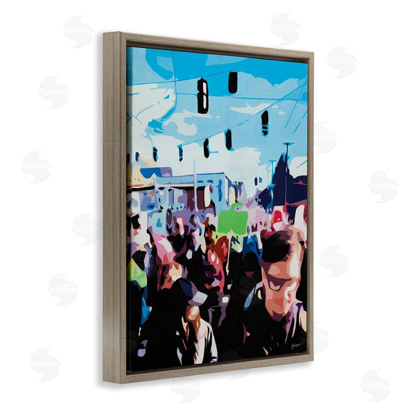 Stupell Industries Beth Ann Lawson | People Parading In Street Soft Edge Abstraction