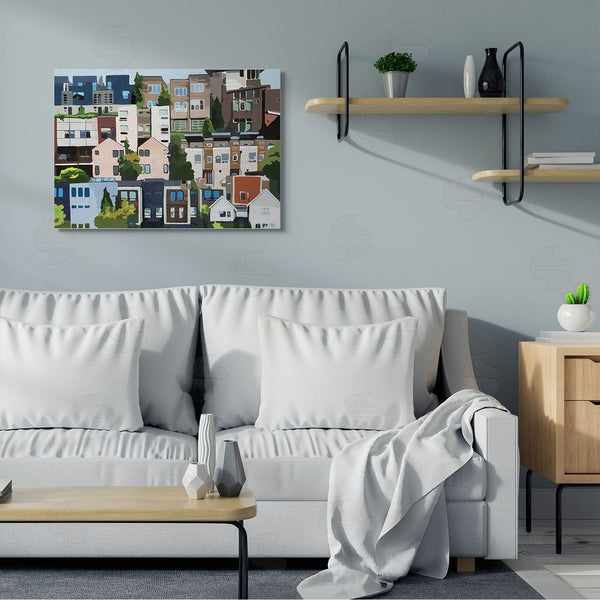 Stupell Industries Beth Ann Lawson | Urban Apartments Cityscape Colorful Abstract Trees Wall Art