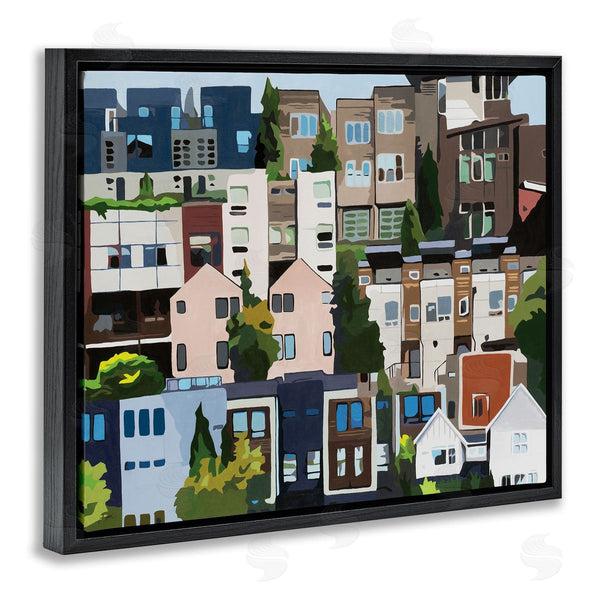 Stupell Industries Beth Ann Lawson | Urban Apartments Cityscape Colorful Abstract Trees Wall Art