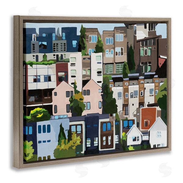 Stupell Industries Beth Ann Lawson | Urban Apartments Cityscape Colorful Abstract Trees Wall Art