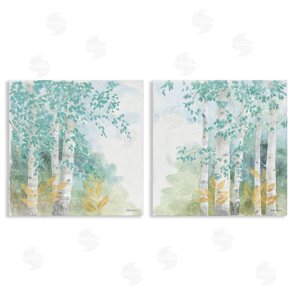 stupell industries Beth Grove | Birch Tree Forest Tranquil Watercolor Wall Art