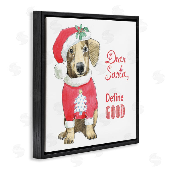 Stupell Industries Beth Grove | Dear Santa Define Good Humorous Dog Christmas Outfit Wall Art