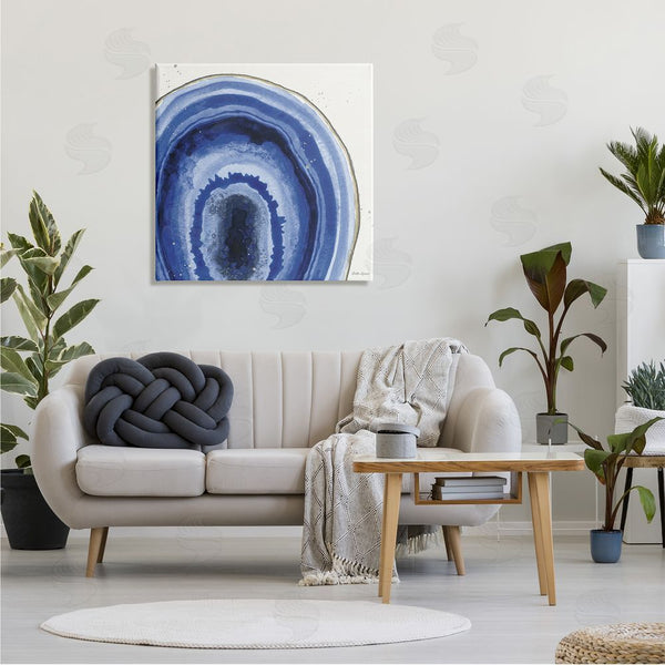 Stupell Industries Beth Grove | Modern Abstract Blue Agate Boho Geode Pattern Wall Art