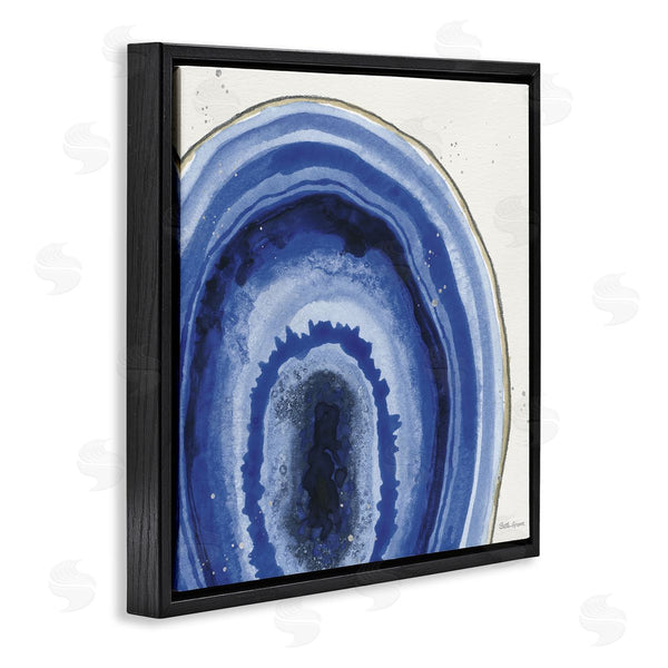 Stupell Industries Beth Grove | Modern Abstract Blue Agate Boho Geode Pattern Wall Art