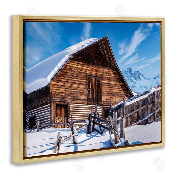 Stupell Industries Beth Sheriden | Winter Log Cabin Photography