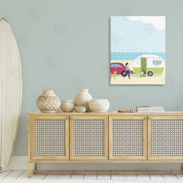 Stupell Industries Betty Boynes | Beach Day With Dogs Wall Art