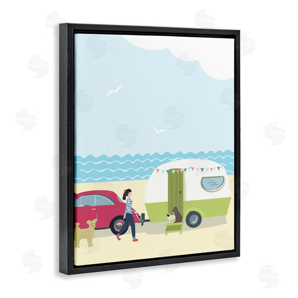 Stupell Industries Betty Boynes | Beach Day With Dogs Wall Art