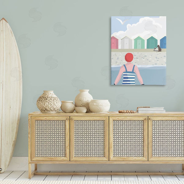 Stupell Industries Betty Boynes | Beach Huts View Wall Art