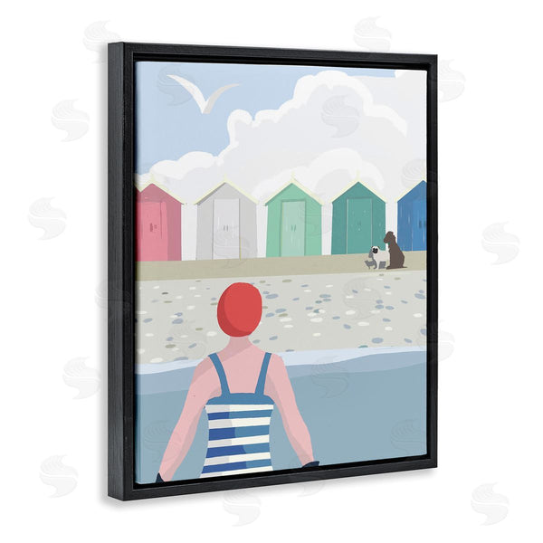 Stupell Industries Betty Boynes | Beach Huts View Wall Art
