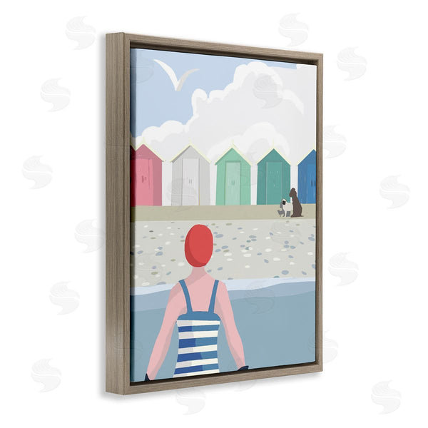 Stupell Industries Betty Boynes | Beach Huts View Wall Art