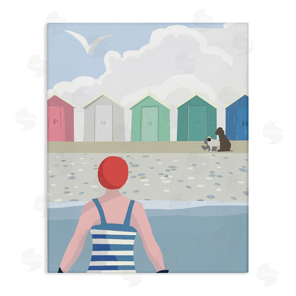 stupell industries Betty Boynes | Beach Huts View Wall Art