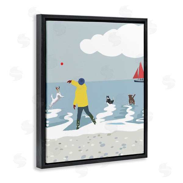 Stupell Industries Betty Boynes | Catching Ball On Beach Wall Art