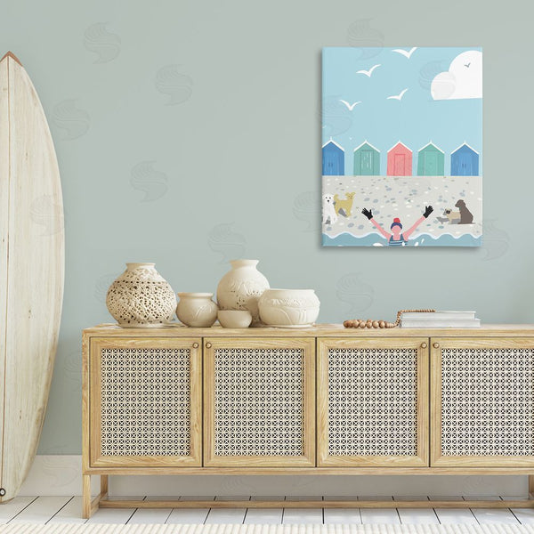 Stupell Industries Betty Boynes | Dog Friends On Beach Wall Art