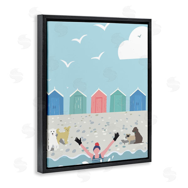 Stupell Industries Betty Boynes | Dog Friends On Beach Wall Art