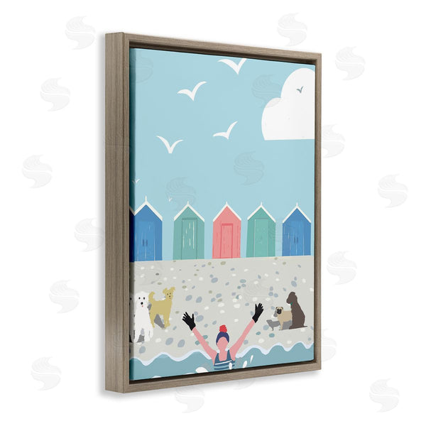 Stupell Industries Betty Boynes | Dog Friends On Beach Wall Art