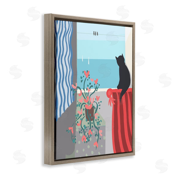 Stupell Industries Betty Boynes | Window Beach View Wall Art