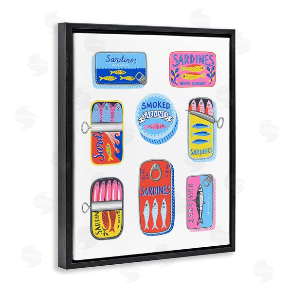 Stupell Industries Bex Morley Design | Bright & Pastel Sardine Tins