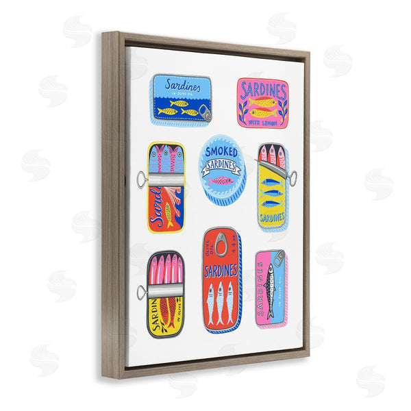 Stupell Industries Bex Morley Design | Bright & Pastel Sardine Tins