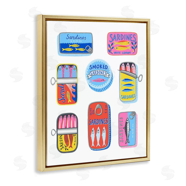 Stupell Industries Bex Morley Design | Bright & Pastel Sardine Tins