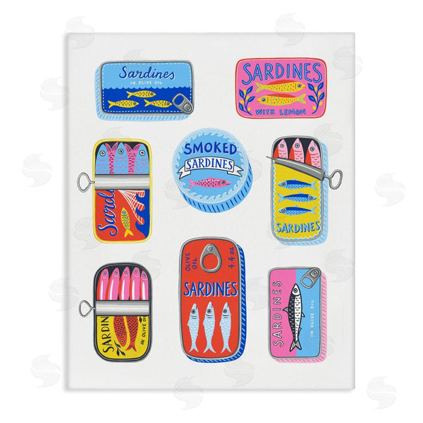 stupell industries Bex Morley Design | Bright & Pastel Sardine Tins