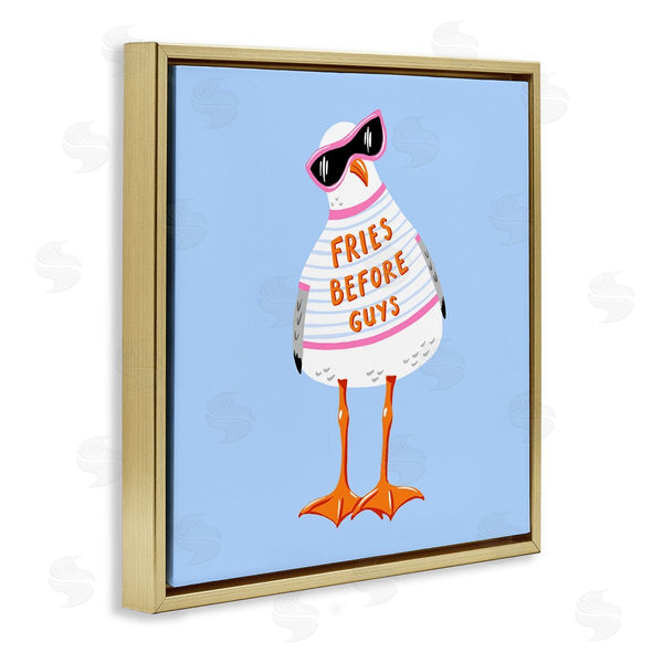 Stupell Industries Bex Morley Design | Fries Before Guys Seagull