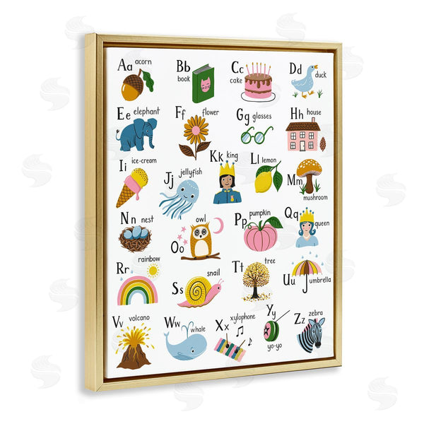 Stupell Industries Bex Morley Design | Fun Illustrated Alphabet