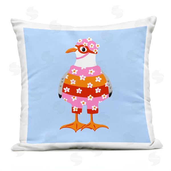 Stupell Industries Bex Morley Design | Sassy Seagull Wetsuit Printed Throw Pillow