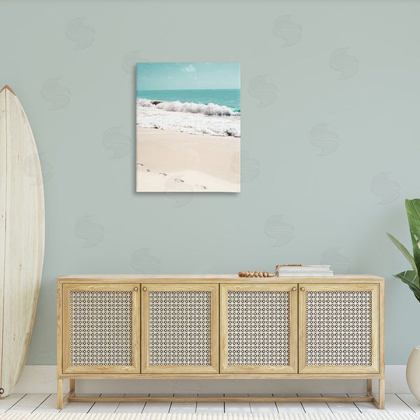 Stupell Industries Bill Carson Photography | Footprints On Beach Shore Wall Art