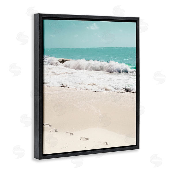 Stupell Industries Bill Carson Photography | Footprints On Beach Shore Wall Art