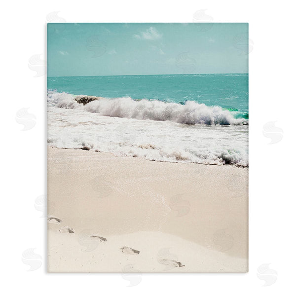 stupell industries Bill Carson Photography | Footprints on Beach Shore Wall Art