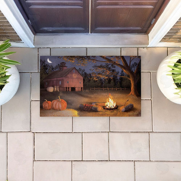 Stupell Industries Billy Jacobs | Autumn Embers Campfire Non-Woven Door Mat