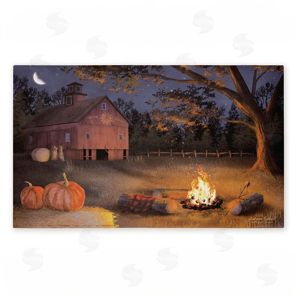stupell industries Billy Jacobs | Autumn Embers Campfire Non-Woven Door Mat