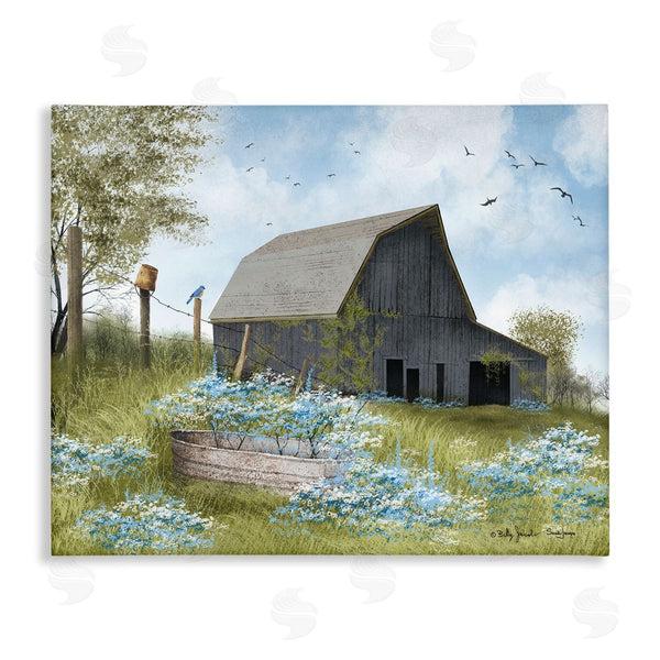 stupell industries Billy Jacobs | Blue Floral Country Garden