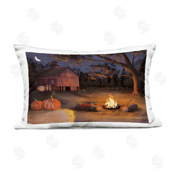 Stupell Industries Billy Jacobs | Calm Autumnal Night Fire Pit Printed Throw Pillow
