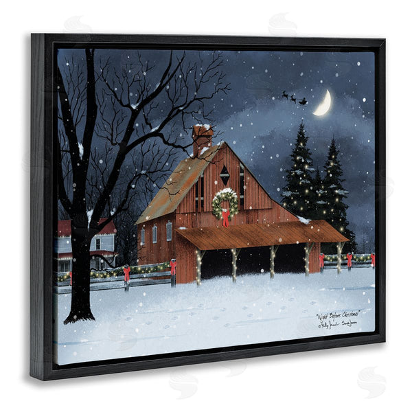 Stupell Industries Billy Jacobs | Night Before Christmas Barn