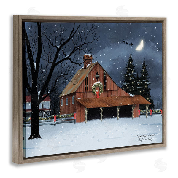 Stupell Industries Billy Jacobs | Night Before Christmas Barn