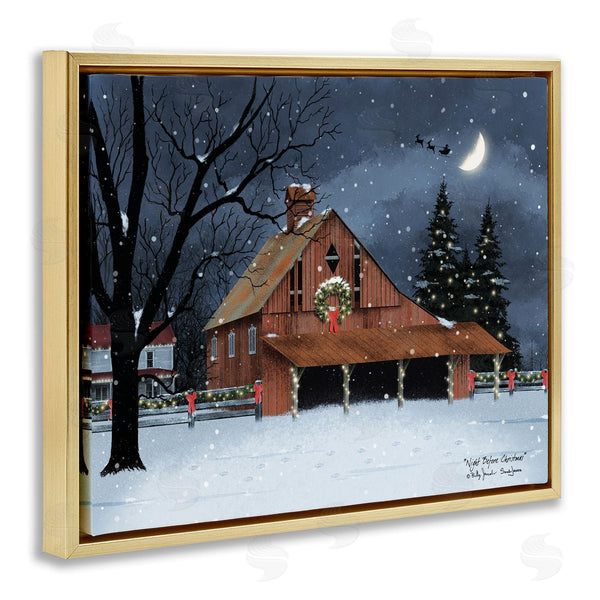 Stupell Industries Billy Jacobs | Night Before Christmas Barn