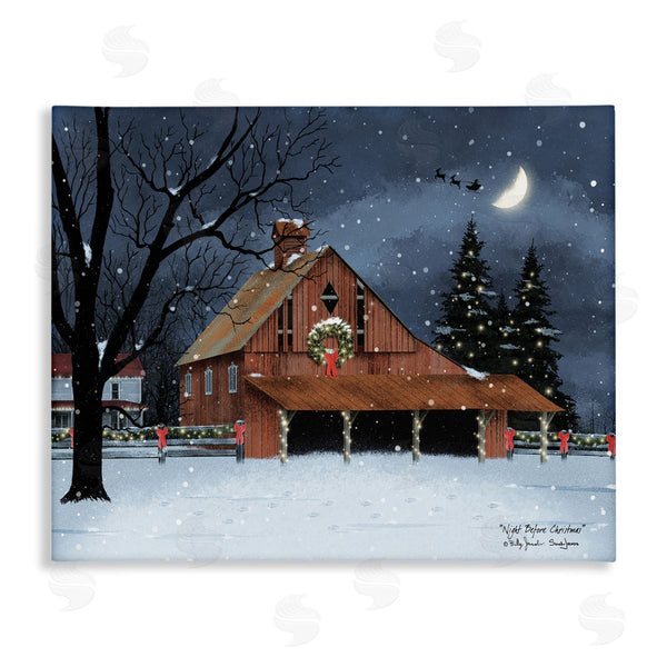 stupell industries Billy Jacobs | Night Before Christmas Barn