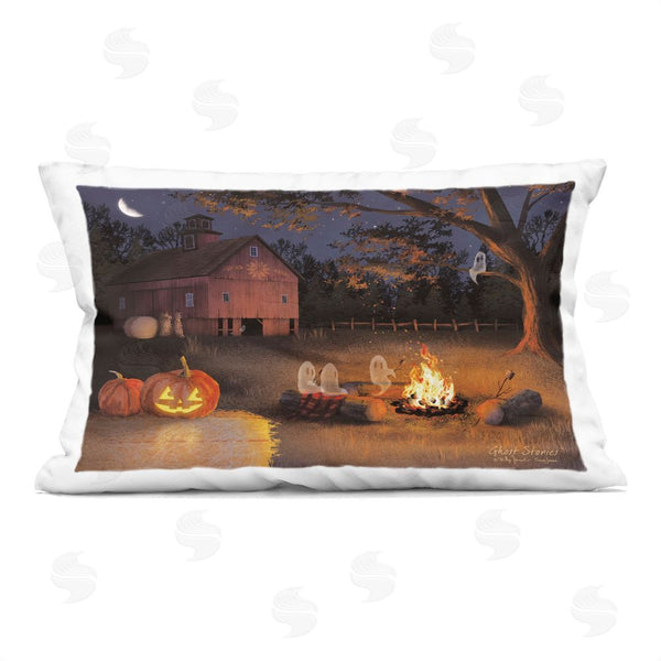stupell industries Billy Jacobs | Spooky Ghosts & Autumn Campfire Printed Throw Pillow