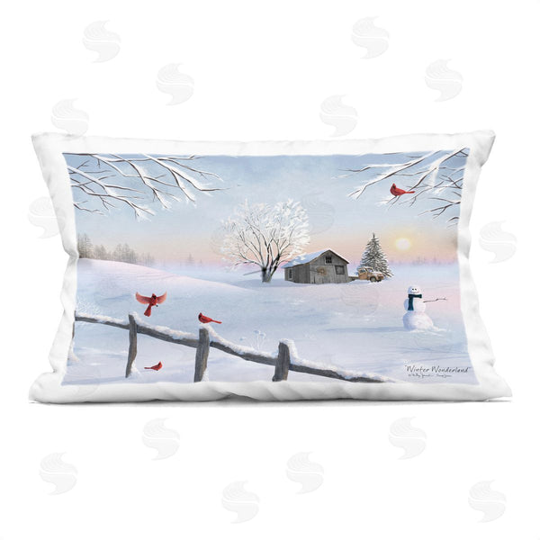 stupell industries Billy Jacobs | Winter Wonderland Sunrise Printed Throw Pillow