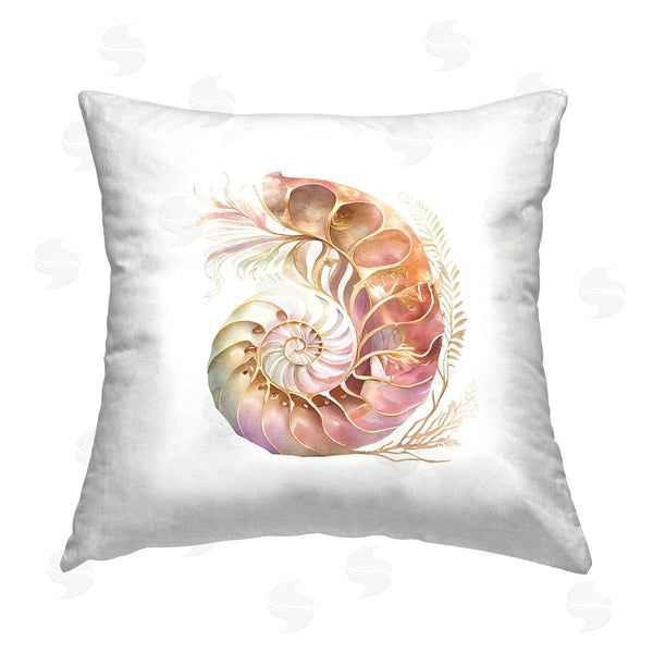stupell industries Birch & Ink | Abstract Nautilus Spiral Printed Throw Pillow