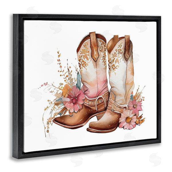 Stupell Industries Birch & Ink | Blooming Cowboy Boots Wall Art