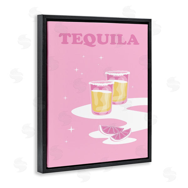 Stupell Industries Birch & Ink | Bold Pink Tequila Shots Kitchen Cocktail Typography Wall Art