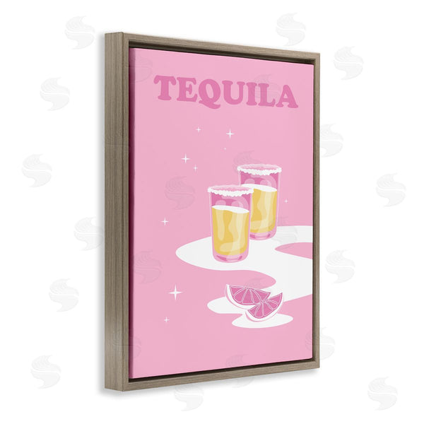 Stupell Industries Birch & Ink | Bold Pink Tequila Shots Kitchen Cocktail Typography Wall Art