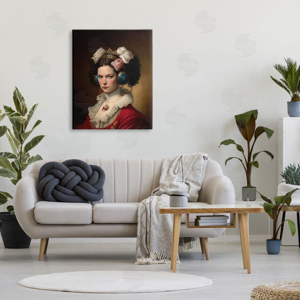 Stupell Industries Birch & Ink | Classic Girl Wearing Headphones Wall Art