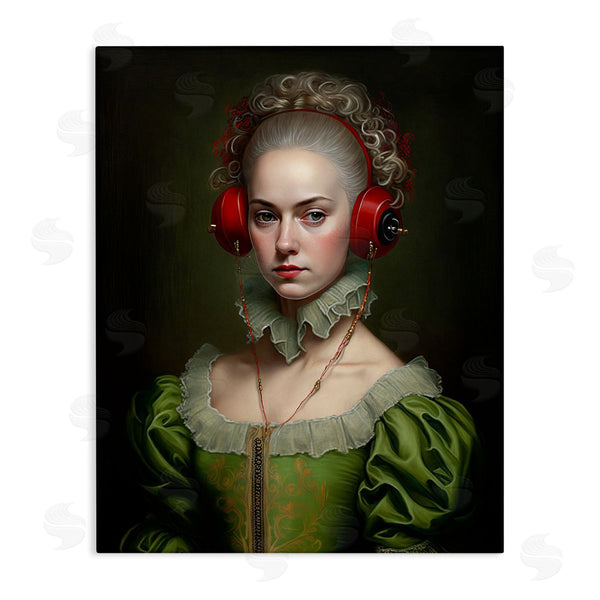 stupell industries Birch & Ink | Classic Portrait with Headphones Wall Art