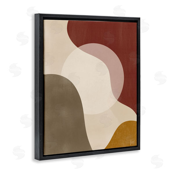 Stupell Industries Birch & Ink | Colliding Worlds Abstraction Desert Sun Tones Brown Red Wall Art