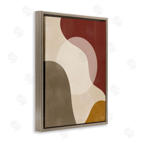 Stupell Industries Birch & Ink | Colliding Worlds Abstraction Desert Sun Tones Brown Red Wall Art
