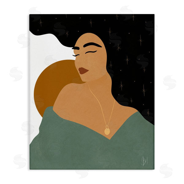 stupell industries Birch & Ink | Contemporary Boho Girl Portrait Wall Art