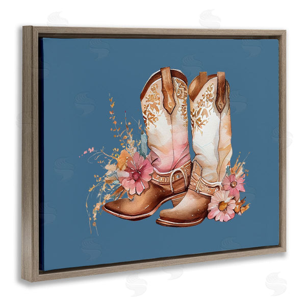 Stupell Industries Birch & Ink | Cowboy Boots & Wildflowers Wall Art